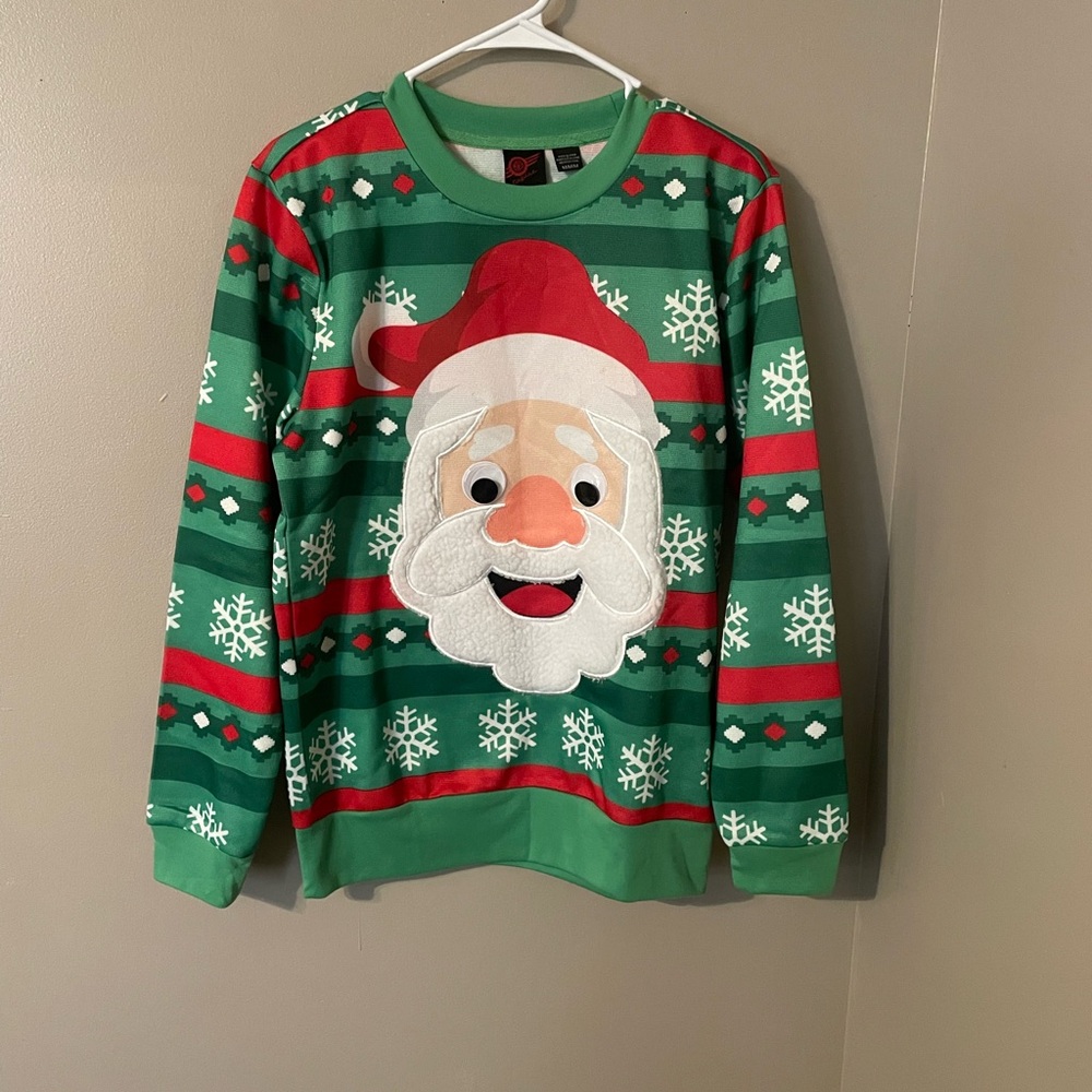 Green Santa Christmas Top